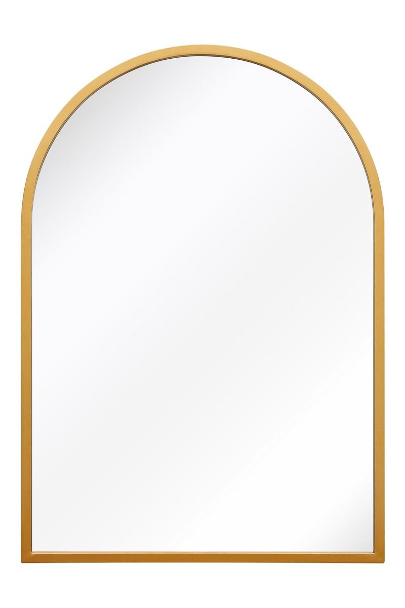 MirrorOutlet Gold Metal Framed Arched Wall Mirror 39" X 27" (100CM X 70CM) 3