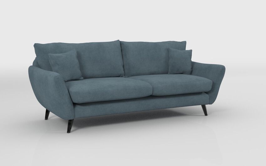 Blue Fabric Edale 4 Seater Sofa
