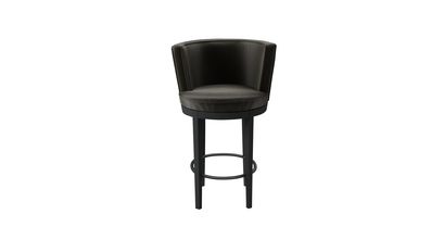 Margaux Bar Stool in Elephant Cotton Matt Velvet - sofa.com