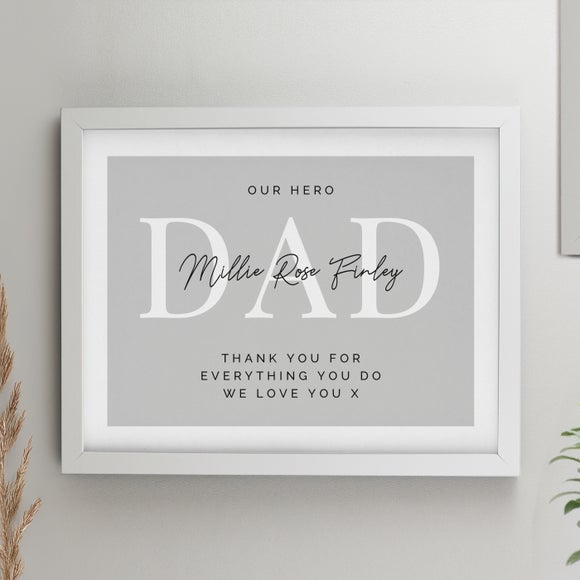 Personalised Free Text Poster Frame