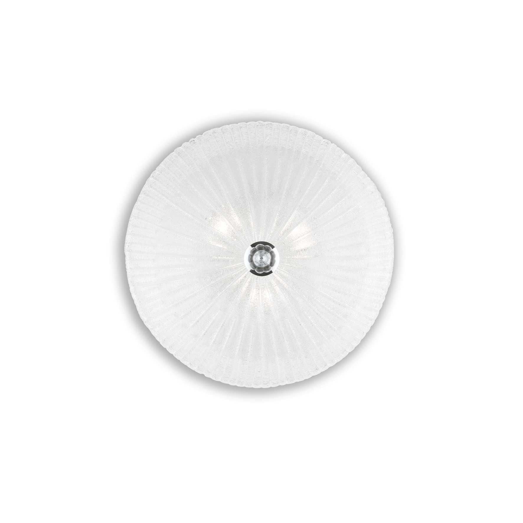 Netlighting Shell 3 Light Indoor Flush Wall Ceiling Light Chrome with Clear Glass E27 in Grey