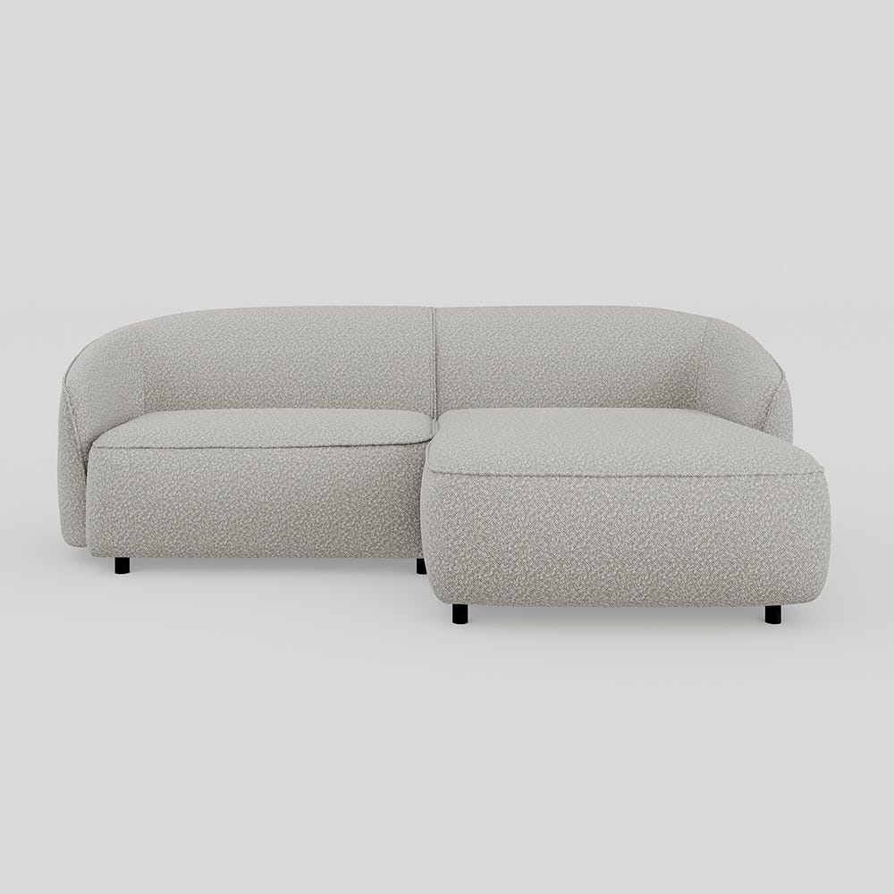 Heal's Aurelie Chaise Sofa RHF Chunky Boucle Ecru