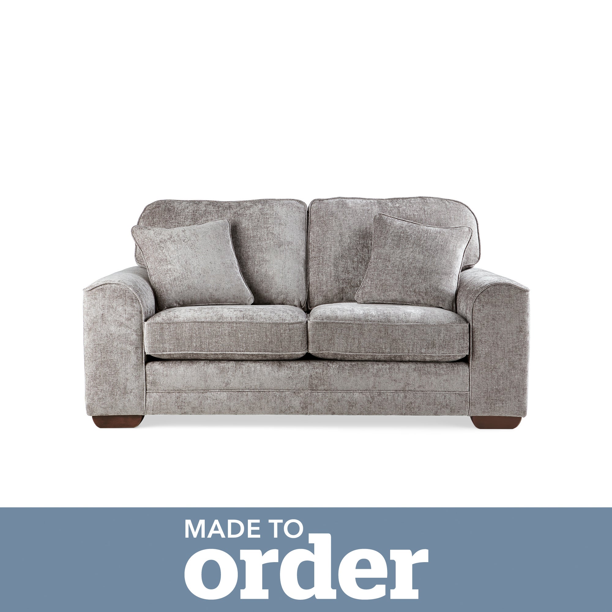Morello 2 Seater Sofa Luxury Chenille Premium Chenille Grey