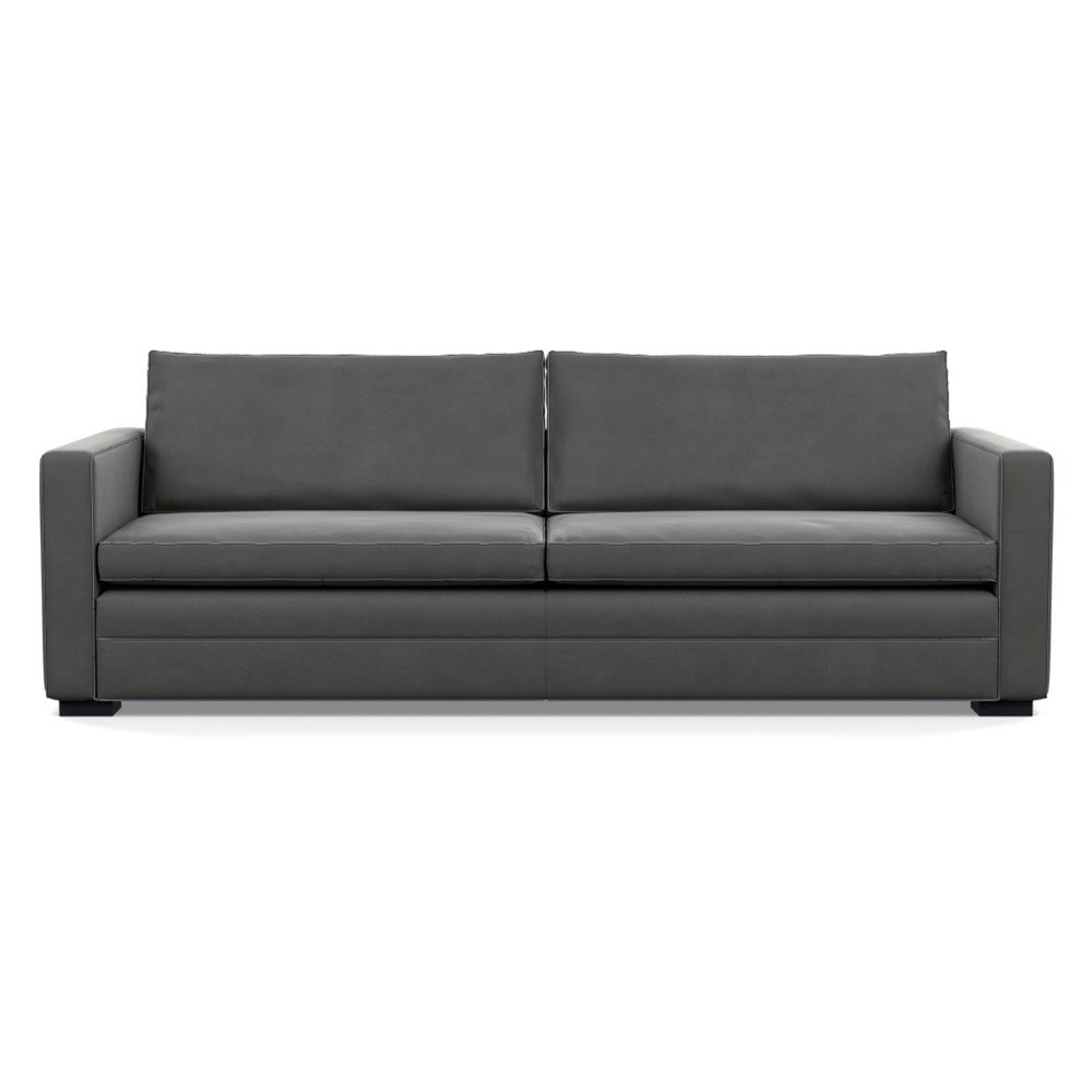 Heal's Palermo 5 Seater Sofa Nobilis Velvet Dolphin Black Feet
