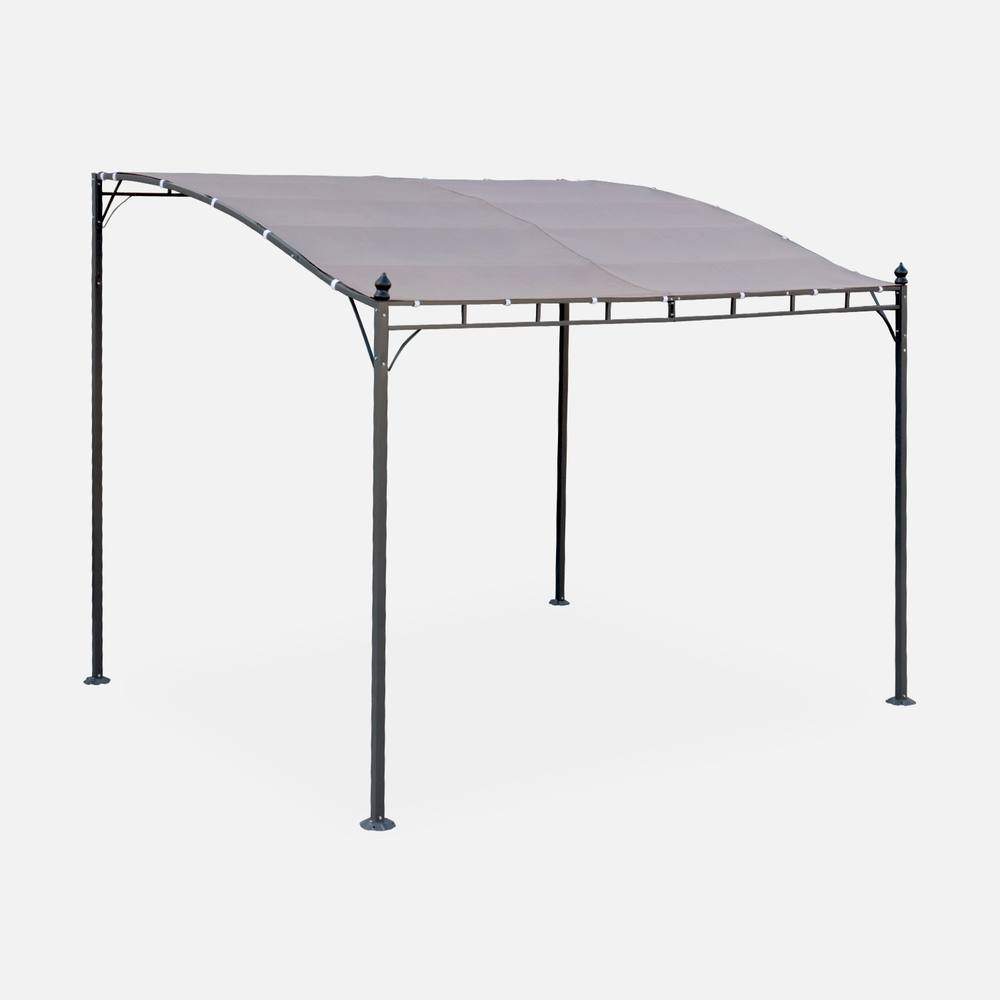 sweeek 3x2.5m Wall-mounted Pergola in Medium Beige