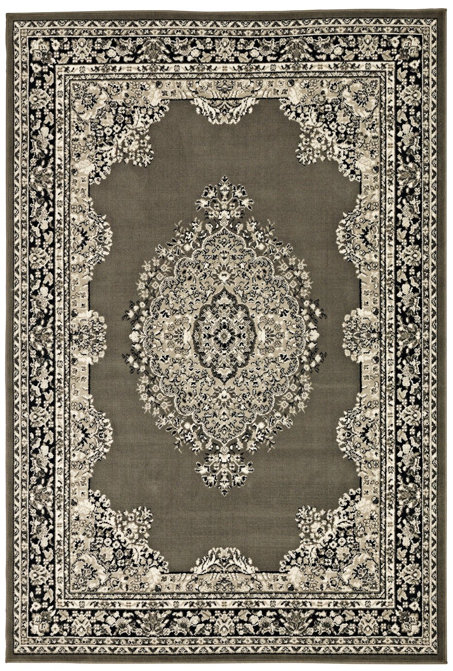 Homemaker Traditional Woven Cut Pile Rug - 120x160cm - Grey