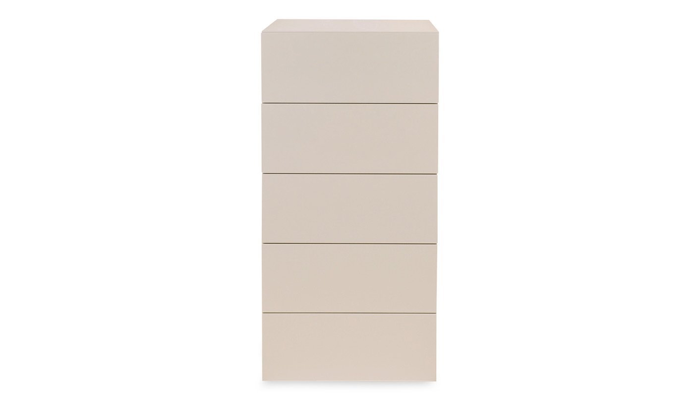 Heal's Space 5 Drawer Tall Chest Clay Matt Lacquer