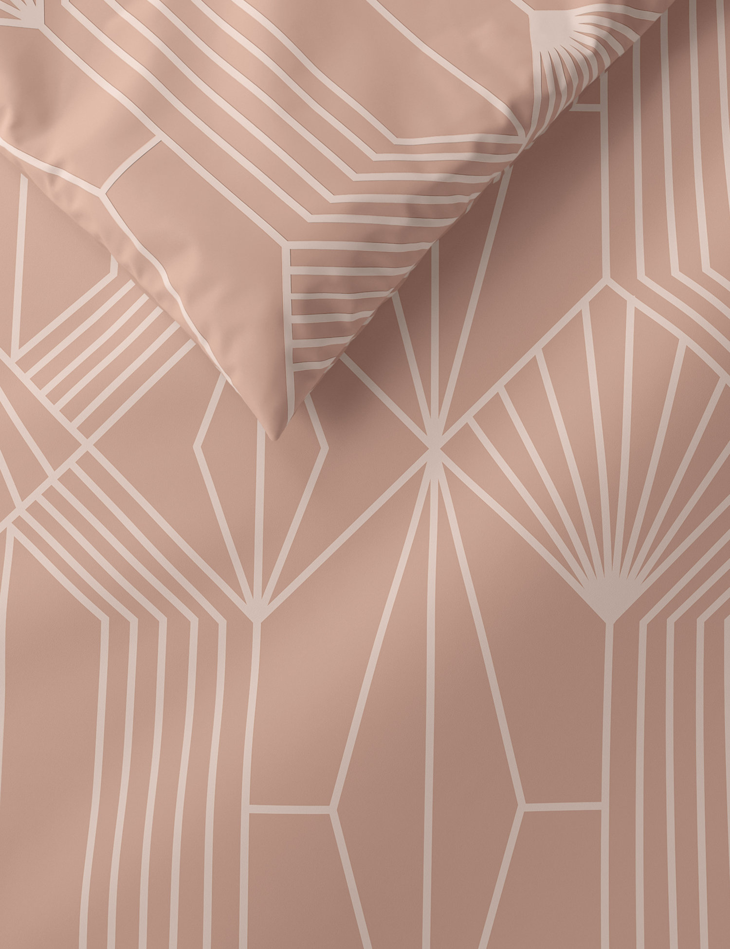 M&S Pure Cotton Geometric Jacquard Bedding Set