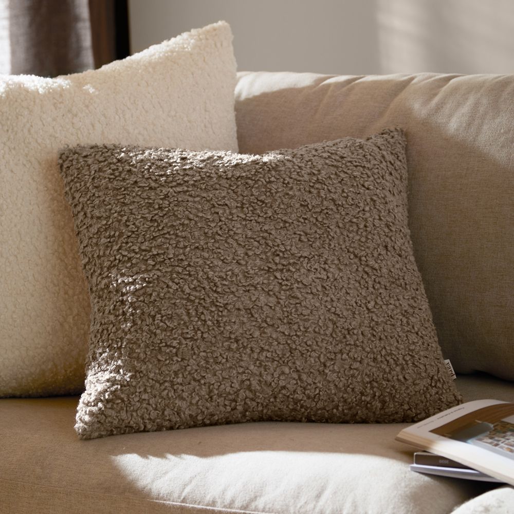 Yard Cabu Chunky Boucle Cushion in Taupe