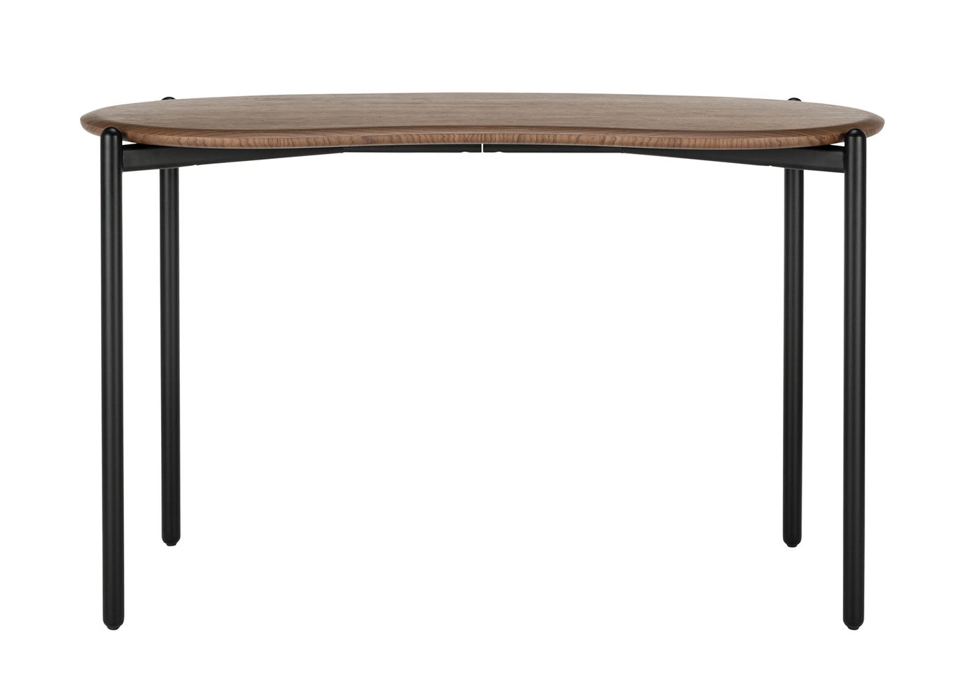 Kartell Lunat Desk Walnut Top Black Base