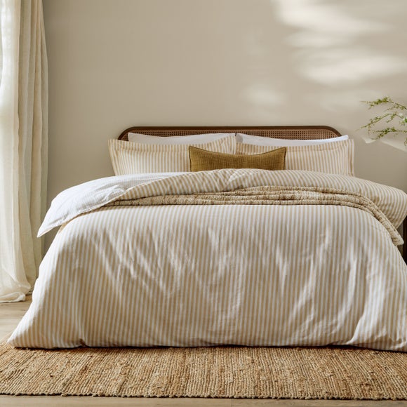 The Linen Yard Hebden Reversible 100% Cotton Duvet Cover & Pillowcase Set