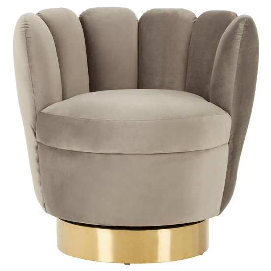 Bealie Velvet Bedroom Chair In Grey