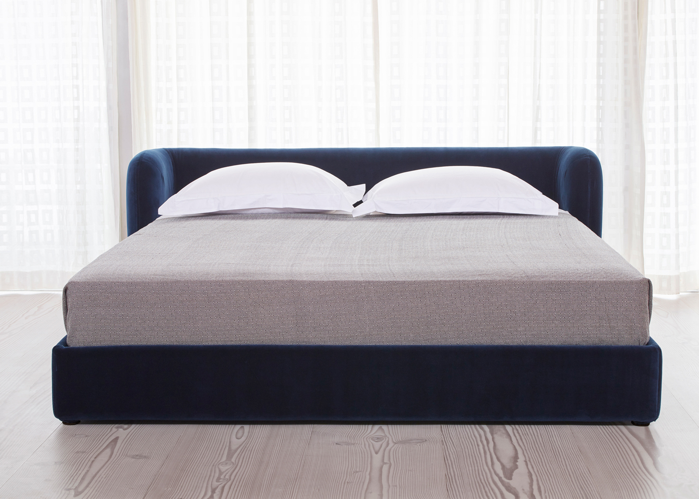 Heal's Group Bed Double Varese Velvet Terracotta