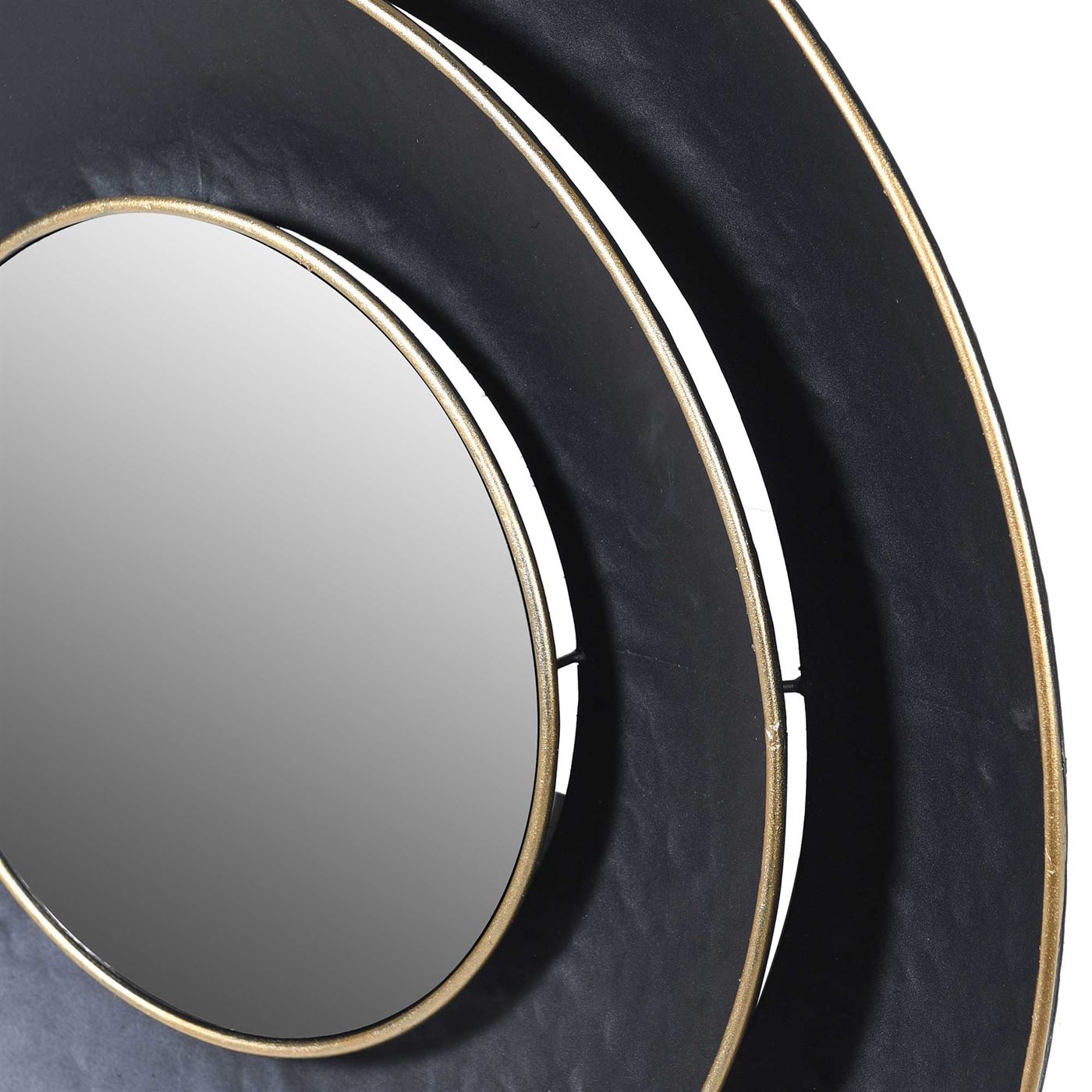 Black Tiered Mirror