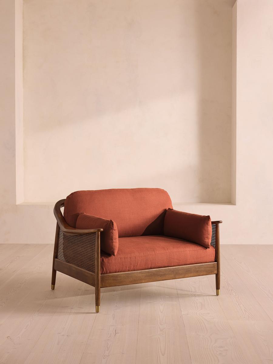 Atlanta Loveseat, Linen, Sienna