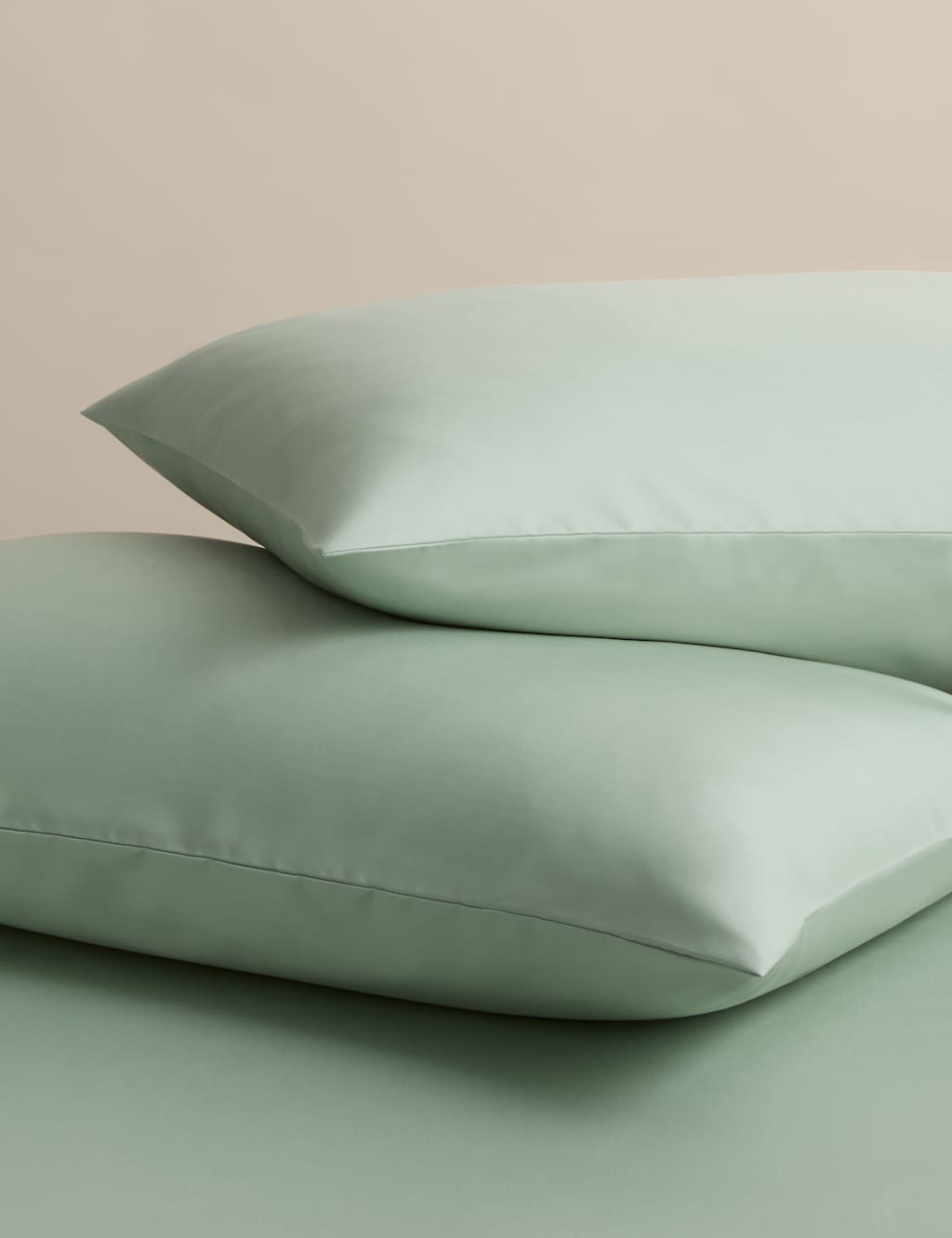 M&S 2 Pack Egyptian Cotton 400 Thread Count Pillowcases Sage