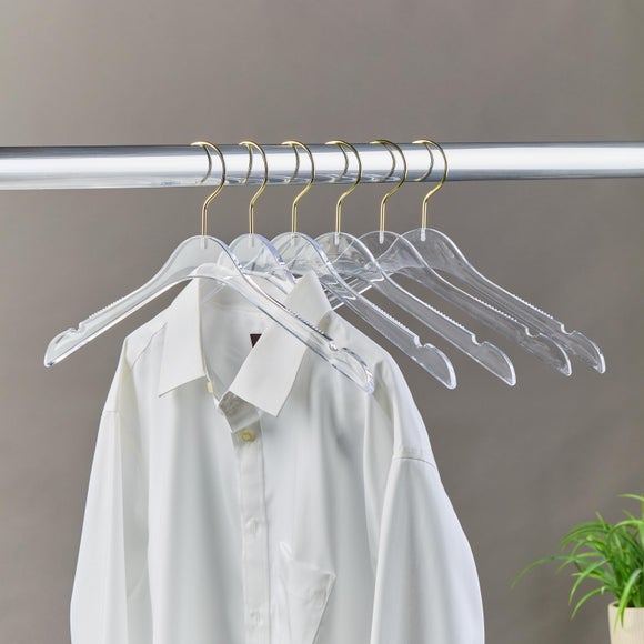 Set of 6 Crystal Acrylic Hangers