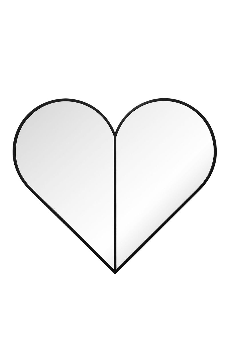 MirrorOutlet Black Metal Framed Heart Shaped Wall Garden Mirror (180CM X 180CM) 3