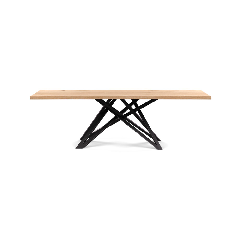 Heal's Vienna Dining Table 240x100cm Blonde Oiled Oak Natural Edge Filled