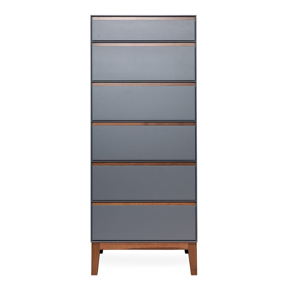 Heal's Lars Tallboy Dresser Grey/Walnut 2