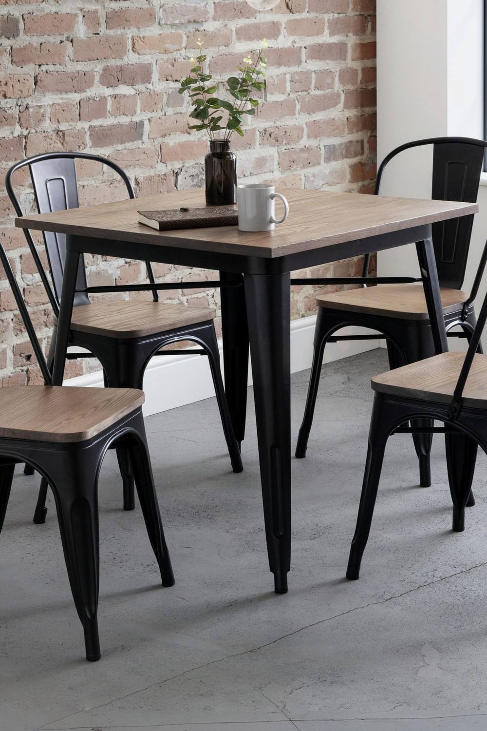 Julian Bowen Grafton Square 4 Seater Dining Table in Brown