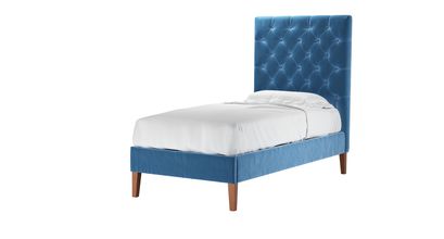 Rosalie 150cm Single Bed in Bahama Cotton Matt Velvet - sofa.com