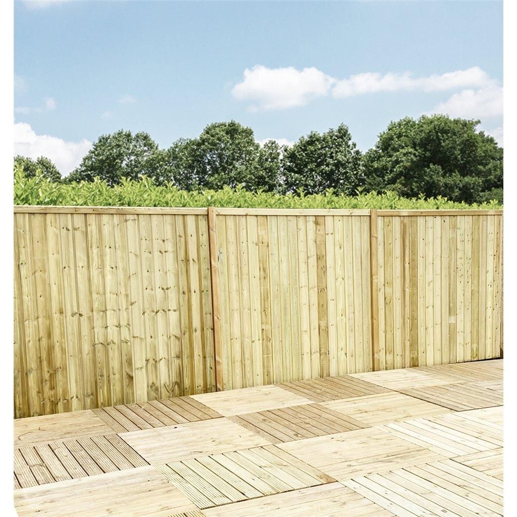 Marlborough 5FT Vertical Pressure Treated 12mm Tongue & Groove Fence Panel in Natural 2