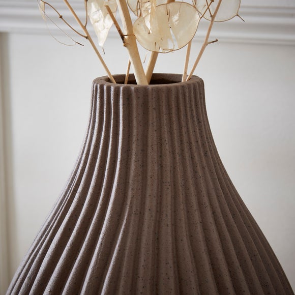 Ribbed Stone Bottle Vase 2