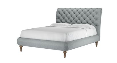 Knightsbridge (No Footboard) King Bed in Cirrus Smart Slubby Cotton - sofa.com
