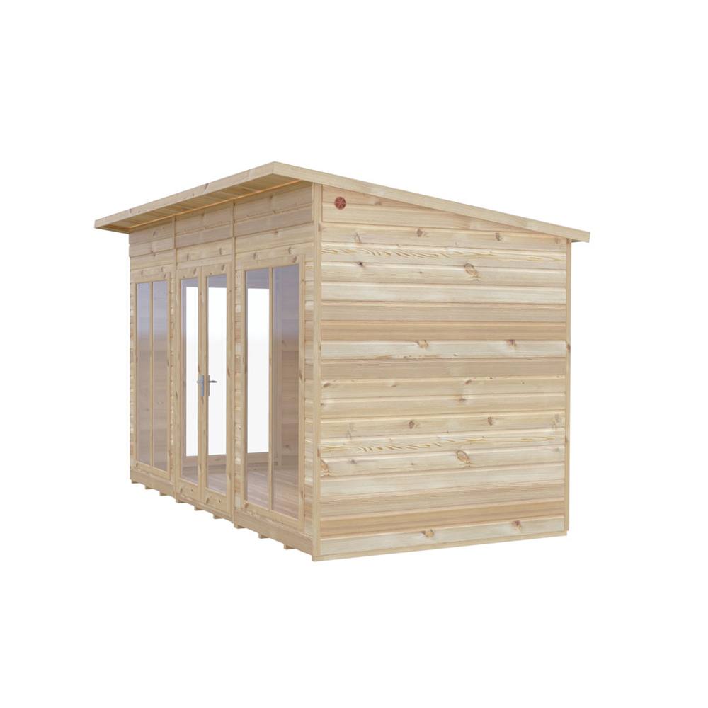 Shires Lela 12x6 Summerhouse - L185.8 x W357 x H228.4 cm in Light Brown 5