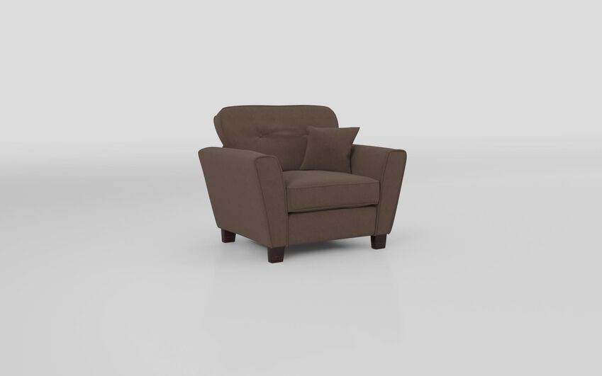 Brown Fabric Paisley Armchair