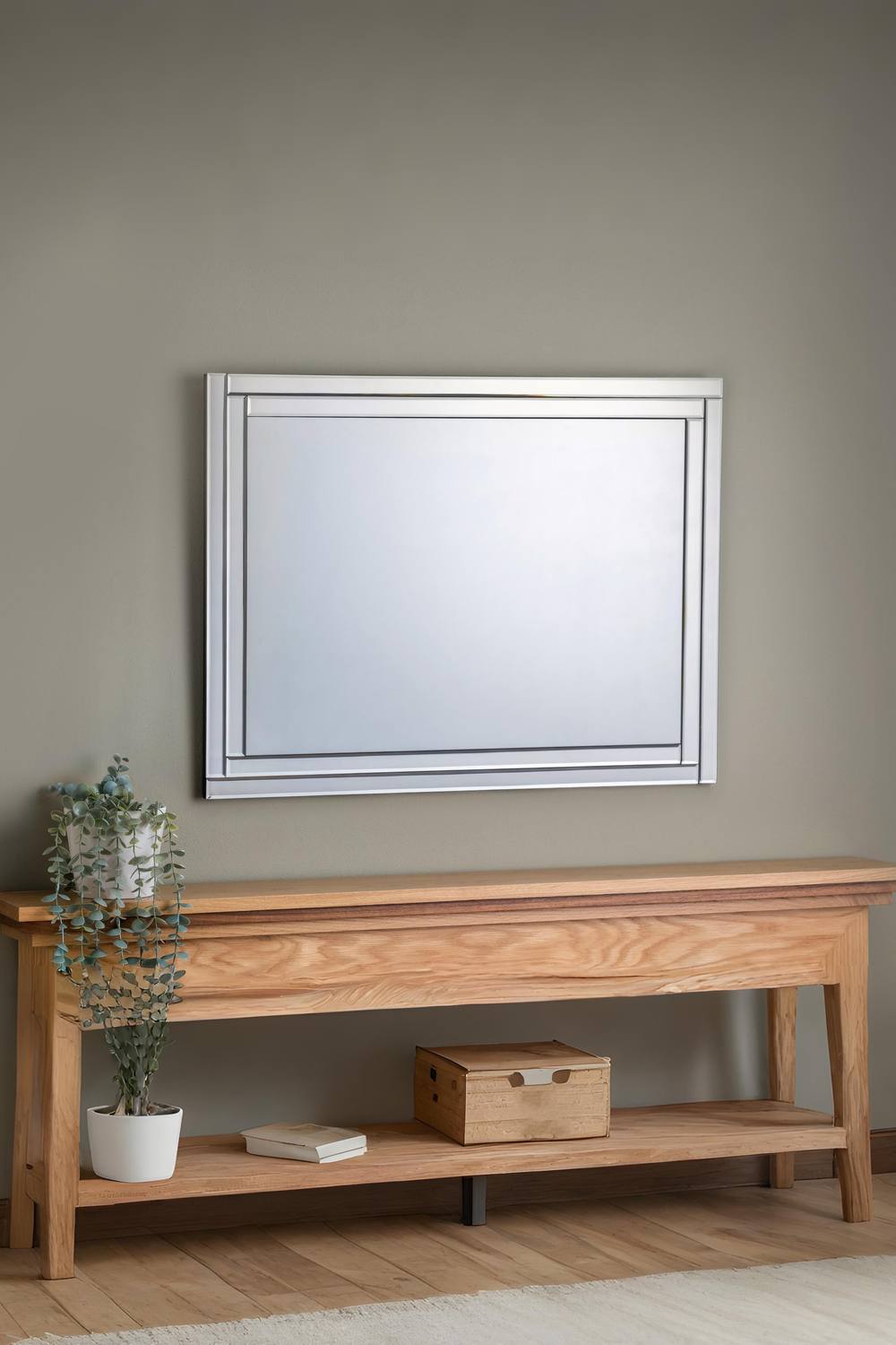 Julian Bowen Deco Frameless Wall Mirror in Clear