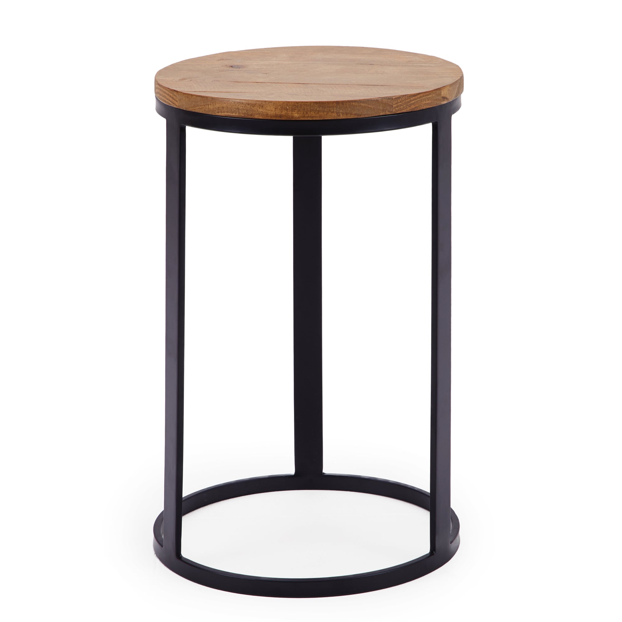 Jackson Drum Side Table Brown