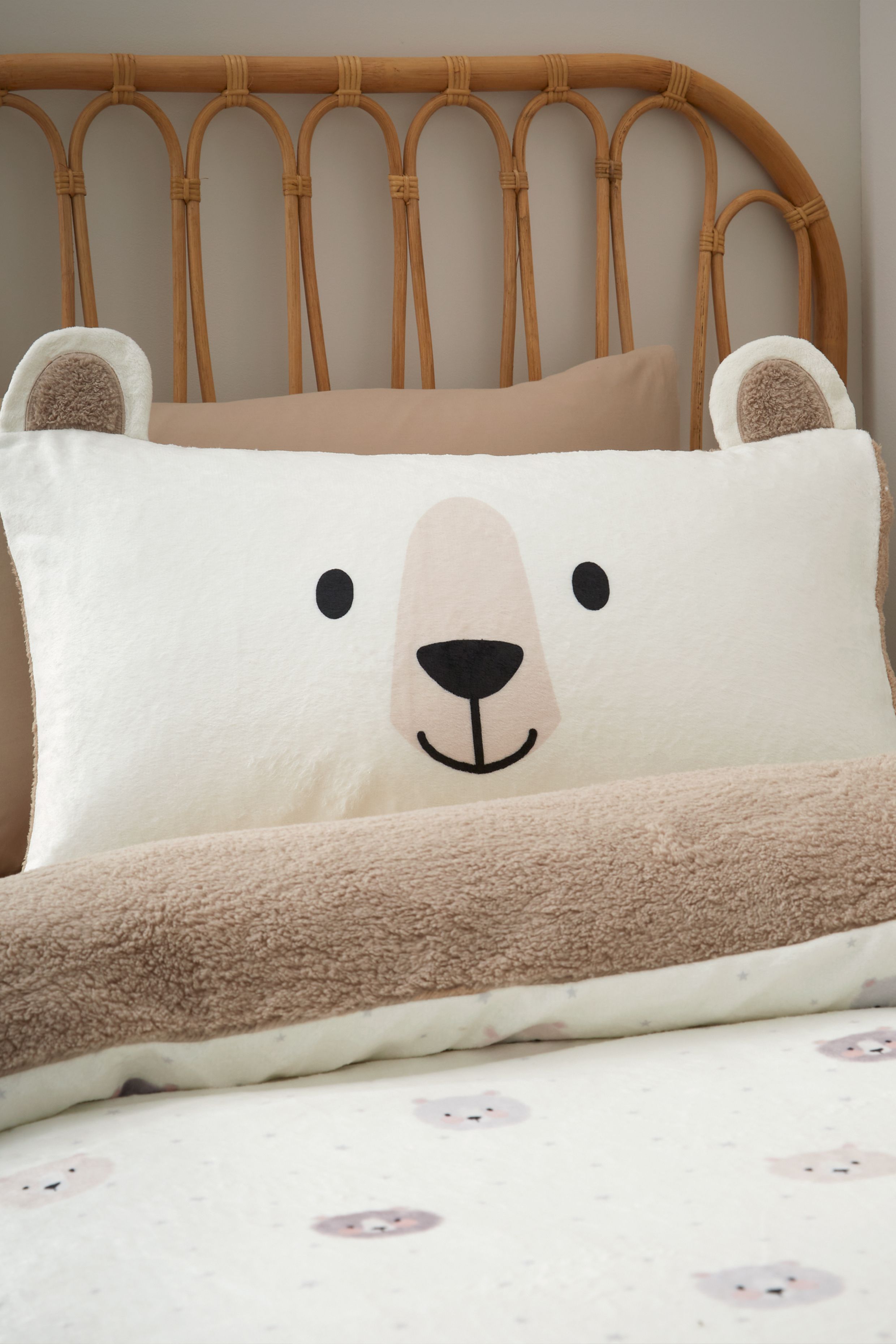 Catherine Lansfield 'Cosy Bear' So Soft Duvet Cover Set in Natural 2