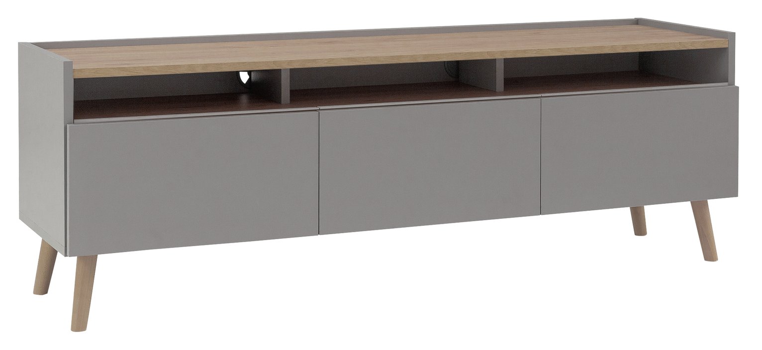 Habitat Skandi 3 Drawer TV Unit - Grey Two Tone
