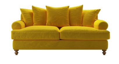 Teddy 2.5 Seat Sofa Bed in Canary Cotton Matt Velvet - sofa.com