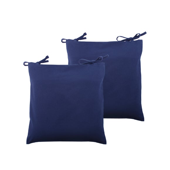 Set of 2 Plain Seat Pad Covers 3