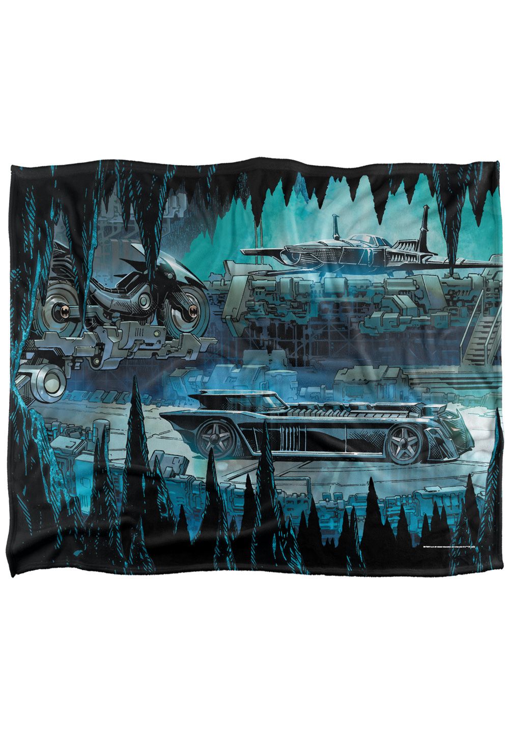 Batman Blanket, 152x127 cm, Batcave Silky Touch Super Soft Throw Blanket in White