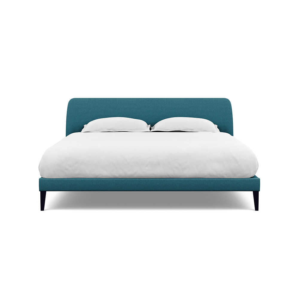 Heal's Wallis Bedstead Super King Brushed Cotton Cadet Black