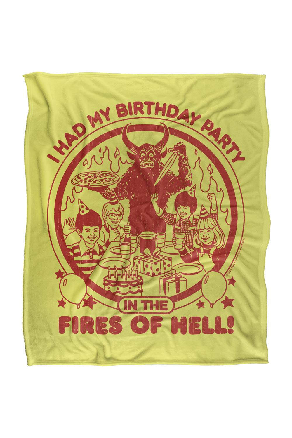 Steven Rhodes Birthday In Hell Silky Touch Super Soft Throw Blanket