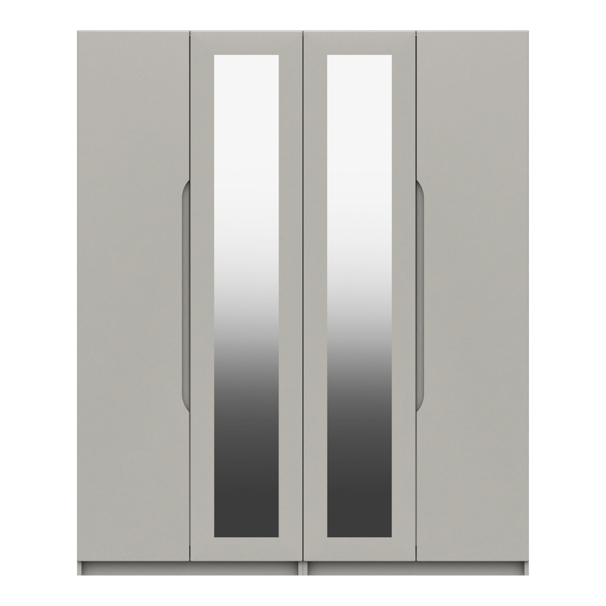 Legato 4 Door Mirrored Wardrobe Grey