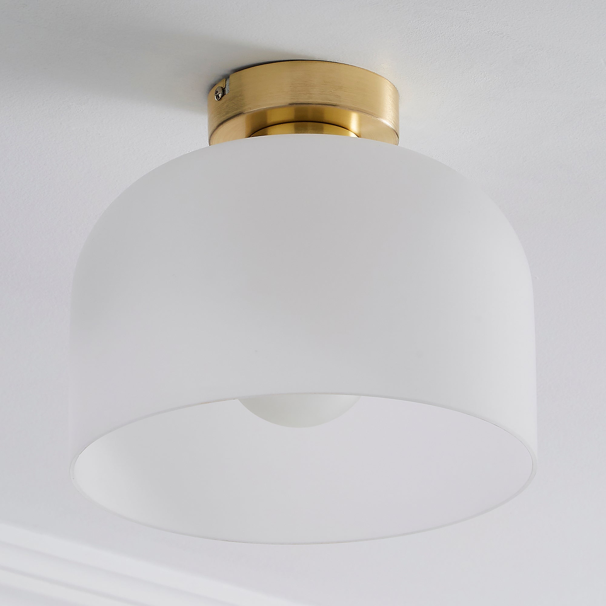 Palazzo Gold Effect 1 Light Flush Ceiling Fitting Gold