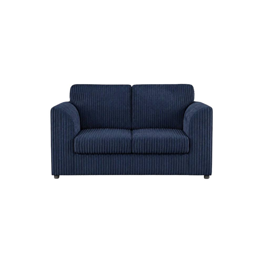 Bliss Furniture Jumbo Cord High Back 2 Seater Sofa in Blue