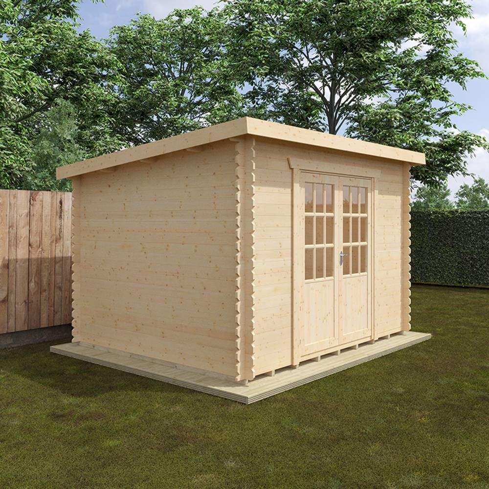 Buttercup Farm 12x10 The Kingsley 28mm Cabin - L355 x W295 x H232.8 cm in Natural 4