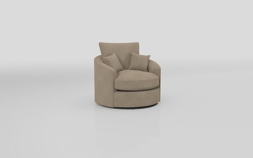 Brown Fabric Paisley Twister Chair