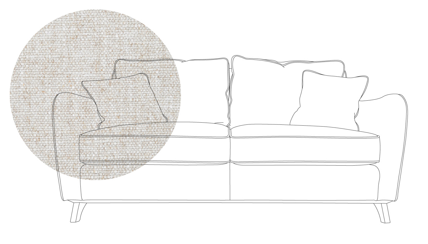 Heal's Ravello 3 Seater Sofa Broad Weave Tin Walnut