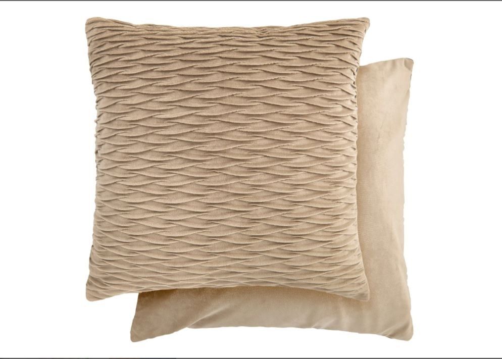 New Edge Blinds Millie Collection Soft Velvet Cushion Cover in Natural