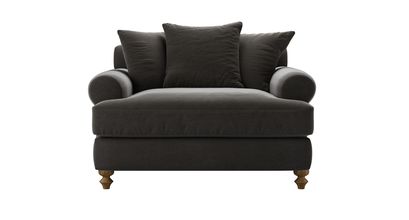 Teddy Loveseat Sofabed in Battleship Grey Smart Cotton - sofa.com