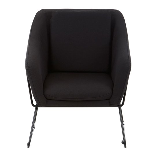 Porrima Black Chair With Stainless Steel Legs