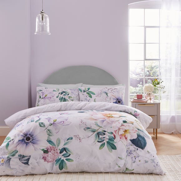 Tansy Floral 100% Cotton Sateen Duvet Cover & Pillowcase Set
